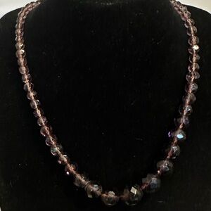Vintage purple beaded necklace